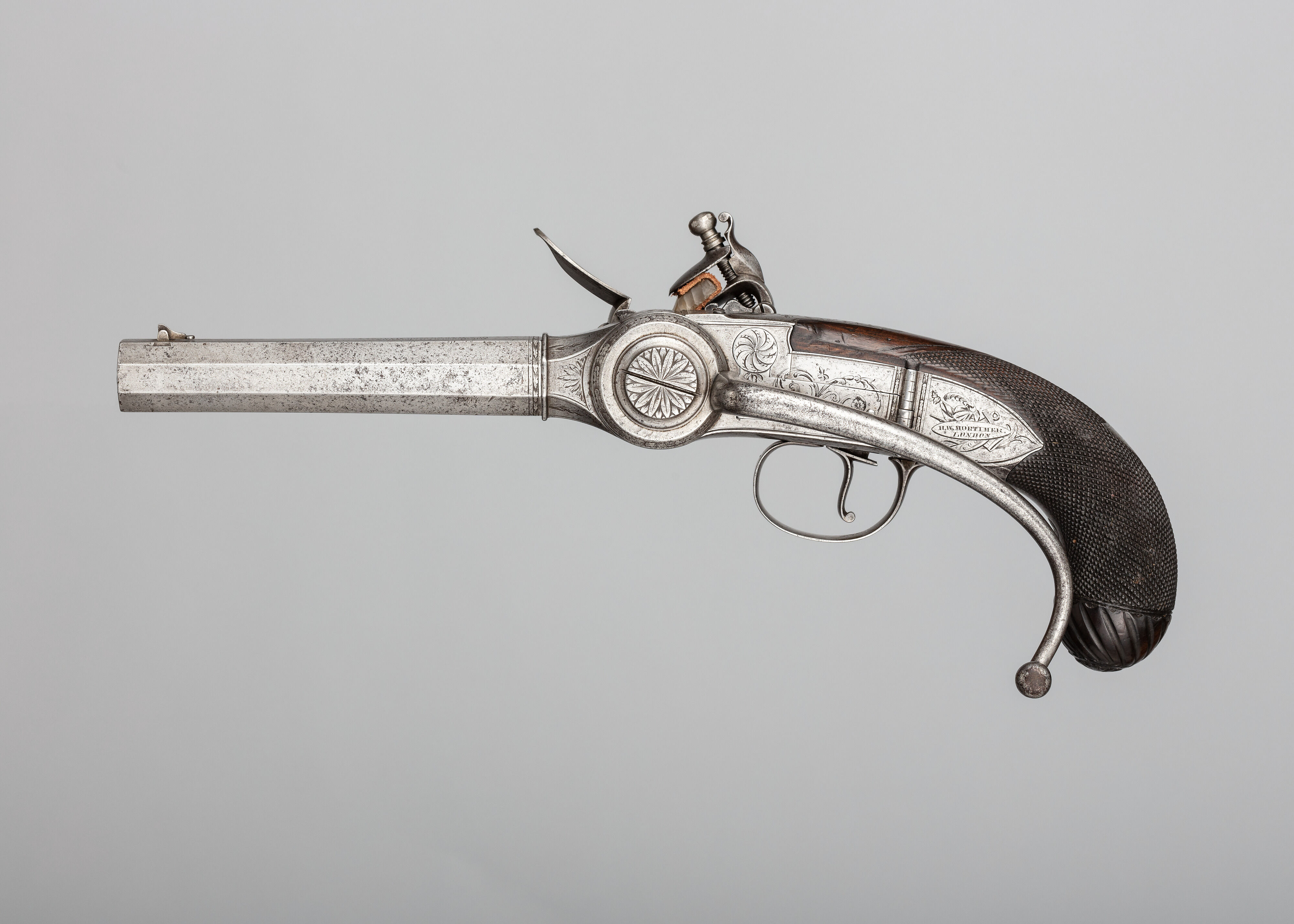 Harvey Walklate Mortimer - Flintlock Repeating Pistol with