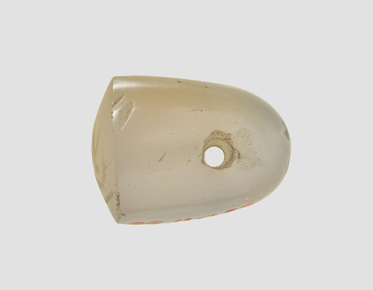 Stamp seal, Chalcedony, bluish, Parthian