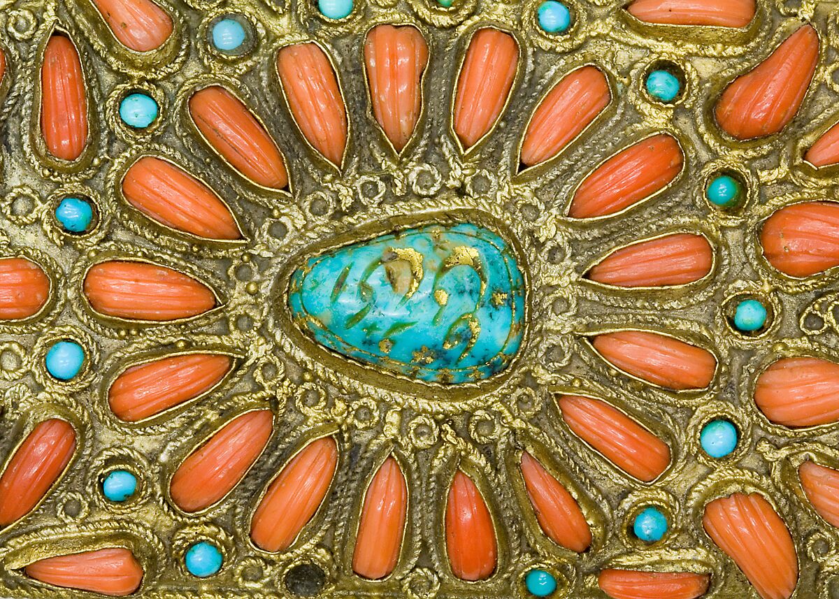 Sword (Kilij) with Scabbard, Steel, wood, turquoise, coral, emerald, gold, Turkish