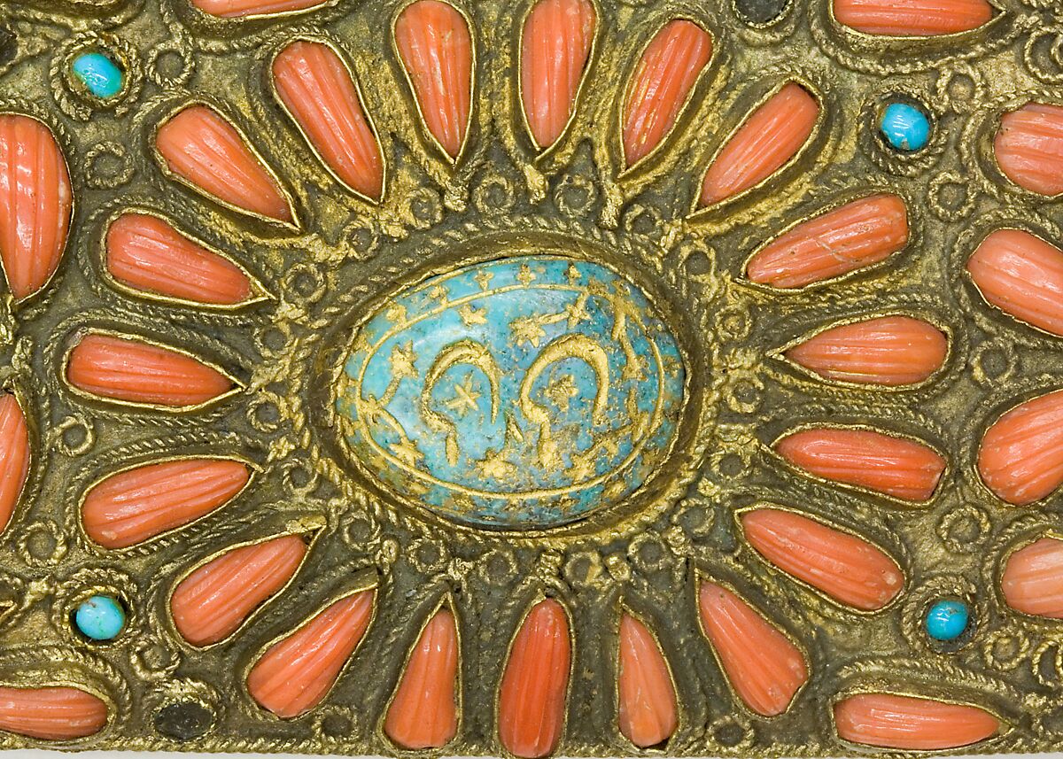 Sword (Kilij) with Scabbard, Steel, wood, turquoise, coral, emerald, gold, Turkish