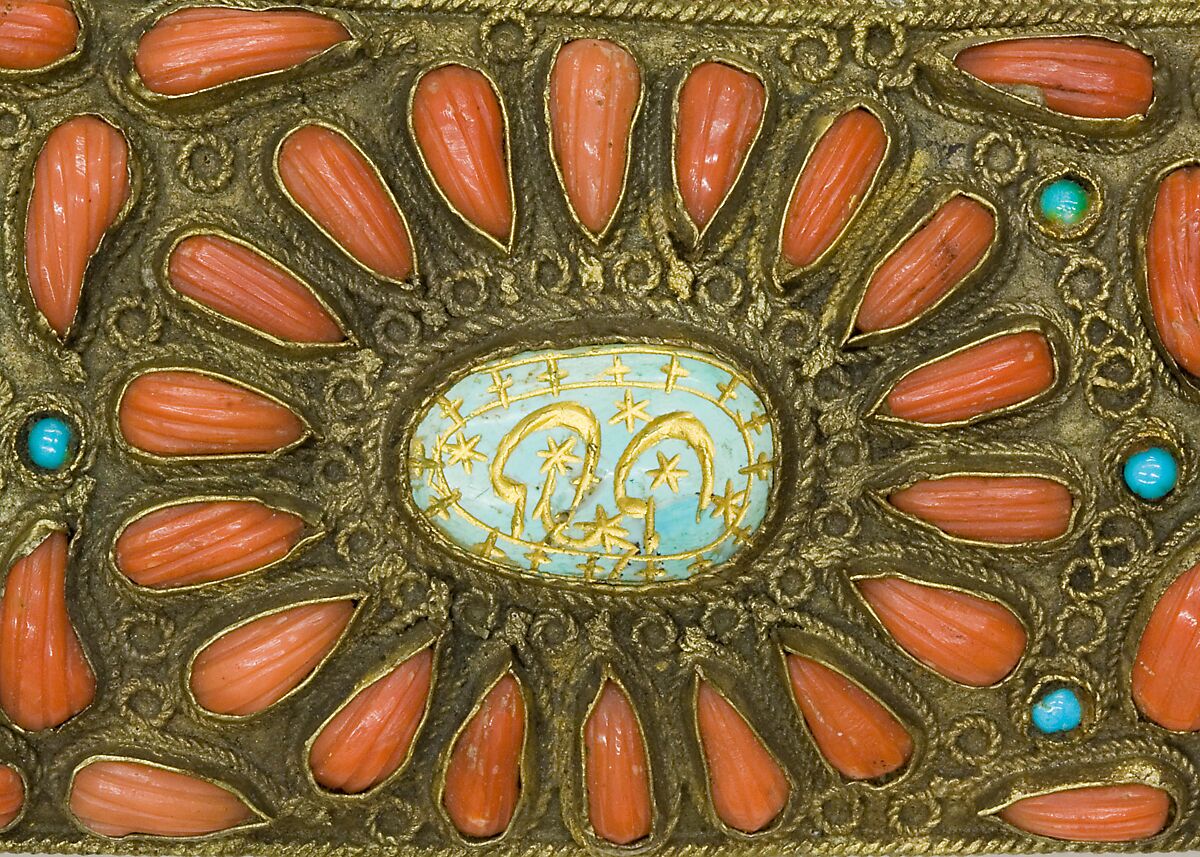 Sword (Kilij) with Scabbard, Steel, wood, turquoise, coral, emerald, gold, Turkish