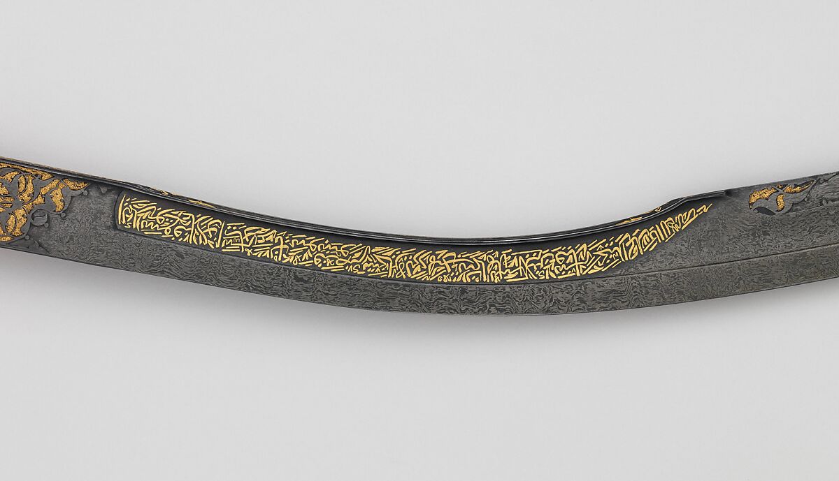 Sword (Kilij) with Scabbard, Steel, wood, turquoise, coral, emerald, gold, Turkish