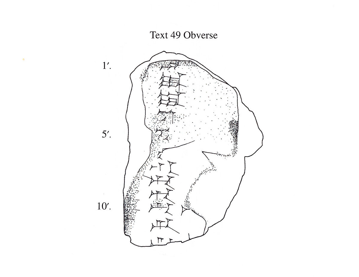 Cuneiform tablet: fragment of Syllabary A, Clay