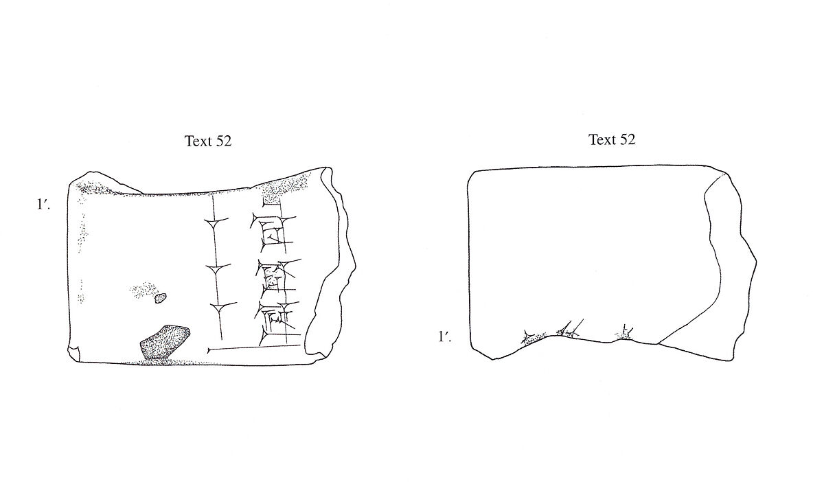 Cuneiform tablet: fragment of Syllabary B, Clay