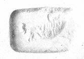 Stamp seal (bull-shaped) with animal, Brecciated green, black, and beige Steatite, Assyrian 