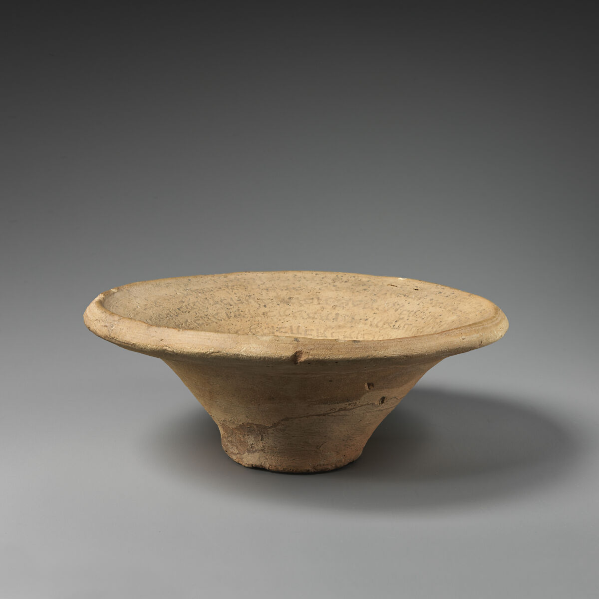 Incantation bowl with pseudo-Aramaic inscription, Ceramic, paint, Sasanian