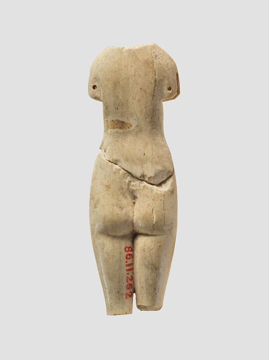 Figure of standing woman, Ivory, Parthian