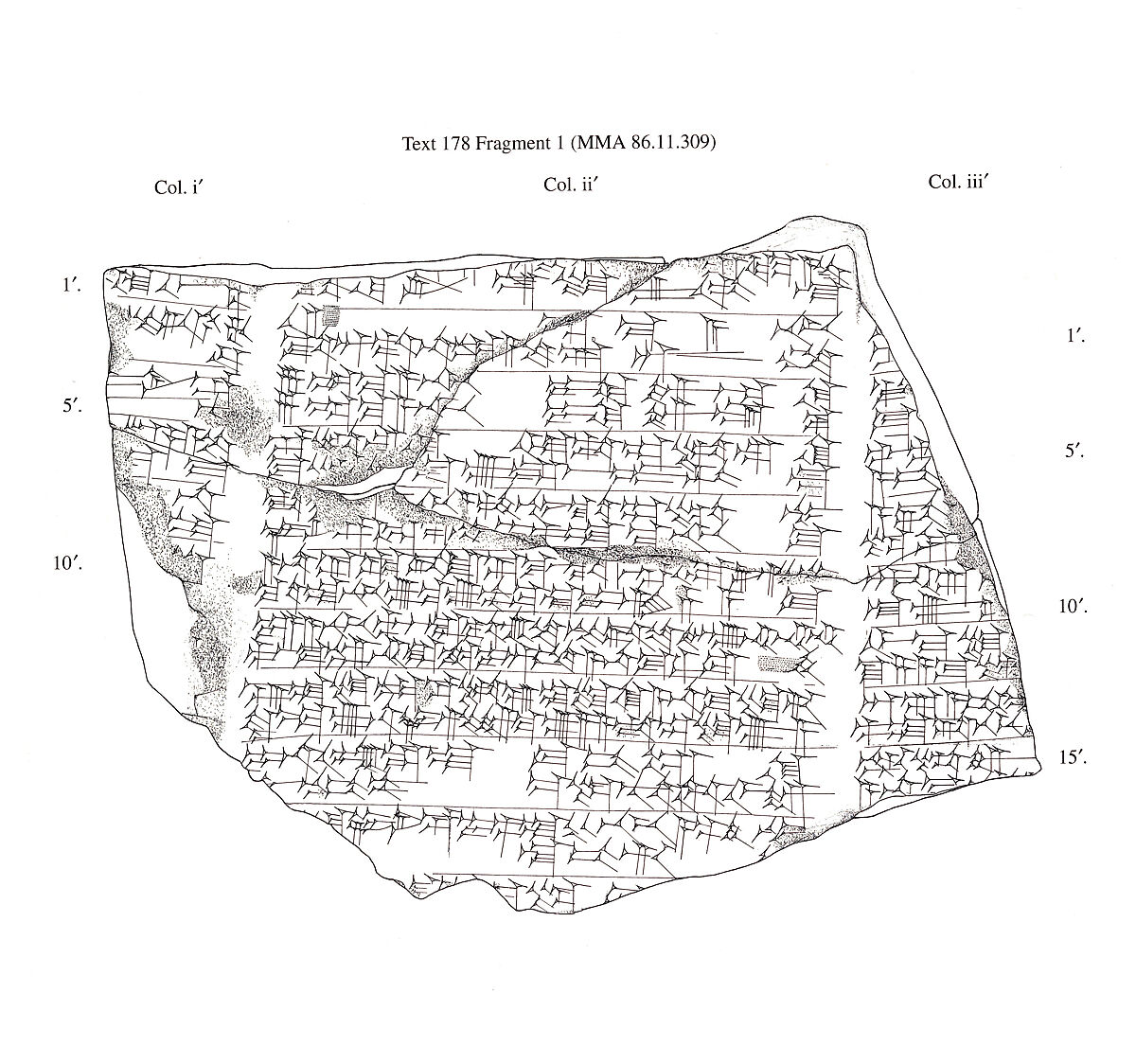 Corner fragment of inscribed prism (kudurru), Clay, Babylonian