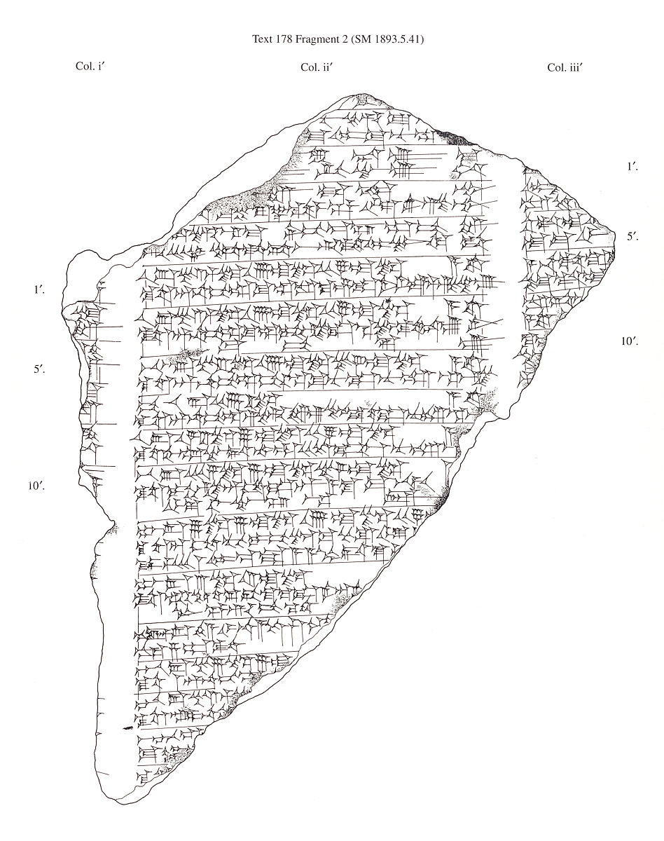 Corner fragment of inscribed prism (kudurru), Clay, Babylonian