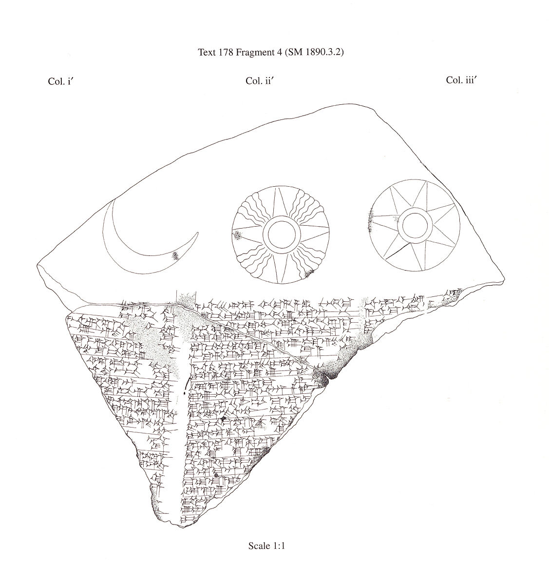 Corner fragment of inscribed prism (kudurru), Clay, Babylonian