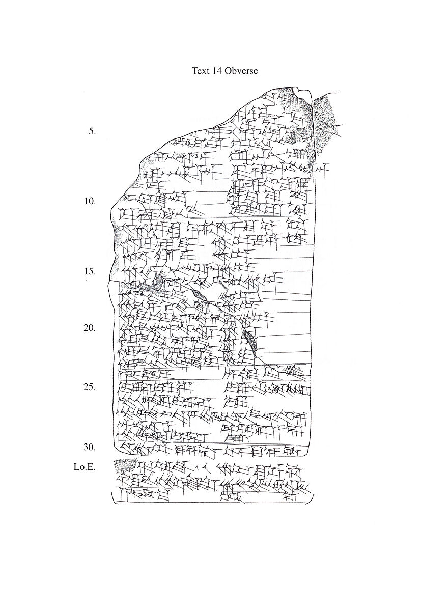 Cuneiform tablet: collection of ershemmas (nos. 45, 59, 53), Clay, Seleucid or Parthian