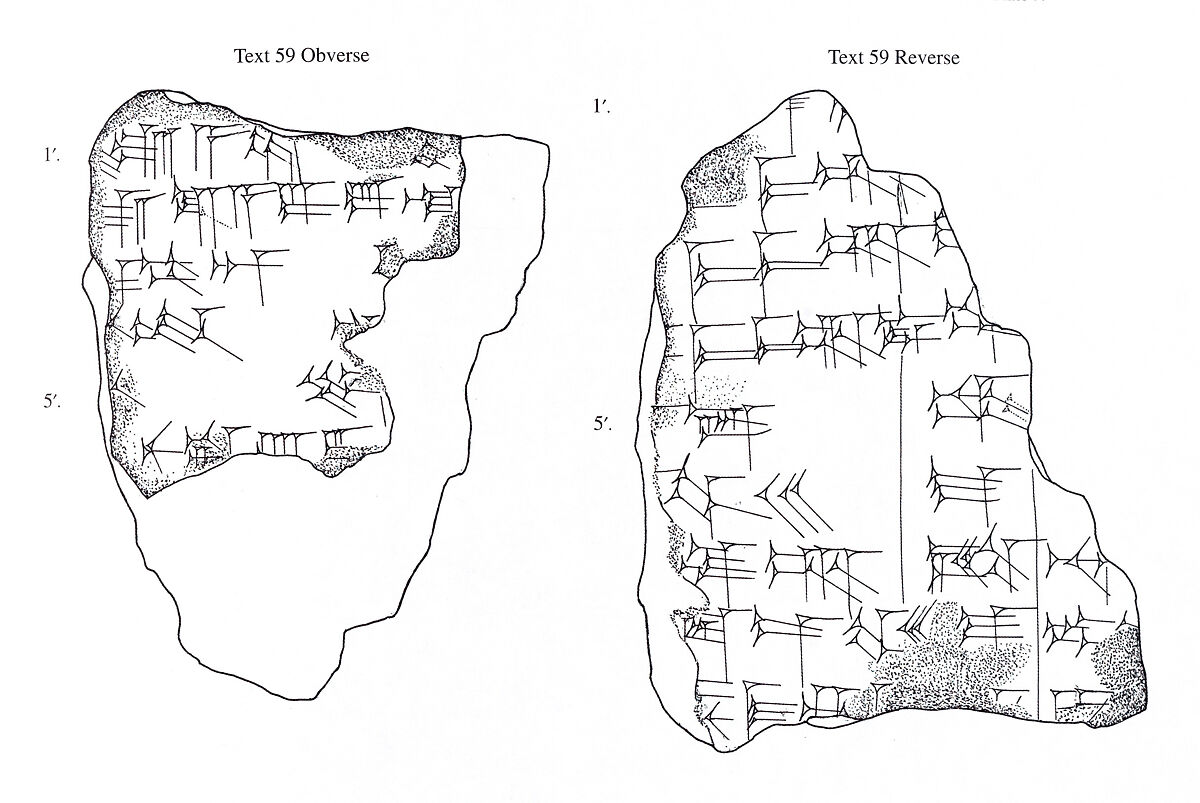 Cuneiform tablet: fragment of a school exercise tablet, Urra=hubullu, tablet 3, Clay