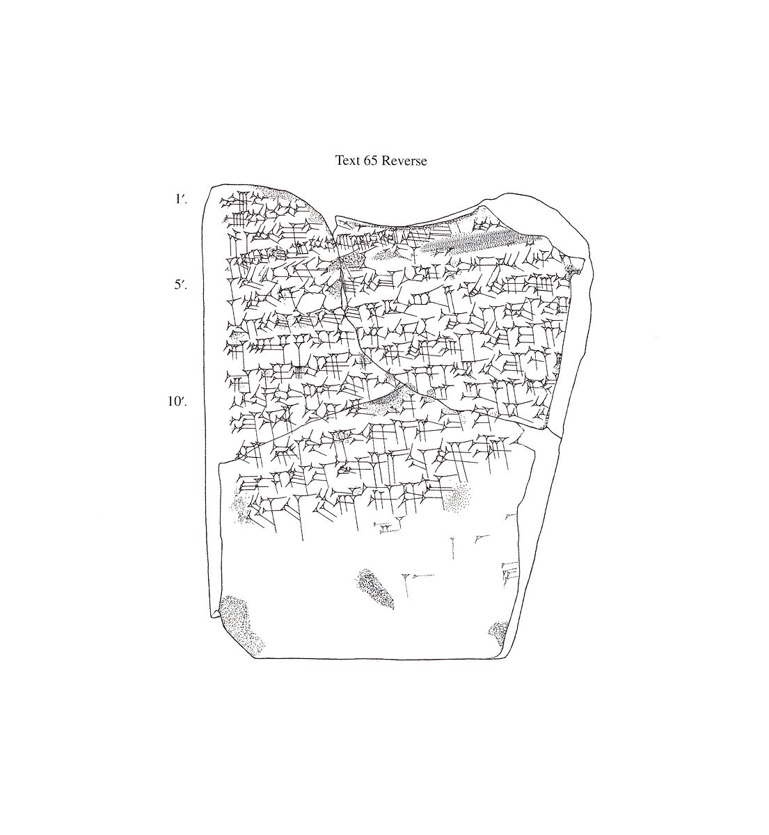 Cuneiform tablet: school exercise tablet, Clay