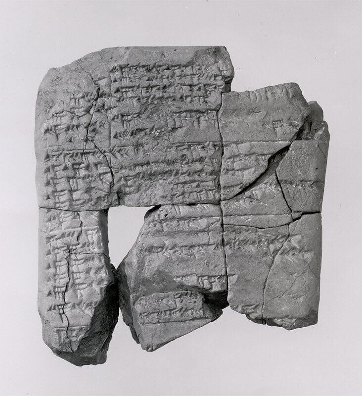 Cuneiform tablet: normal star almanac for S.E. 70 (242–241 B.C.), Clay, Seleucid 