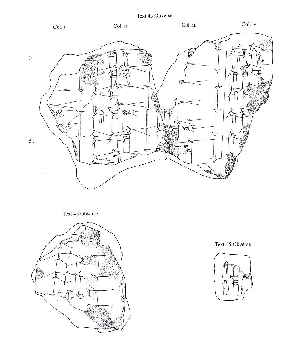 Cuneiform tablet: fragment of Syllabary A, Clay