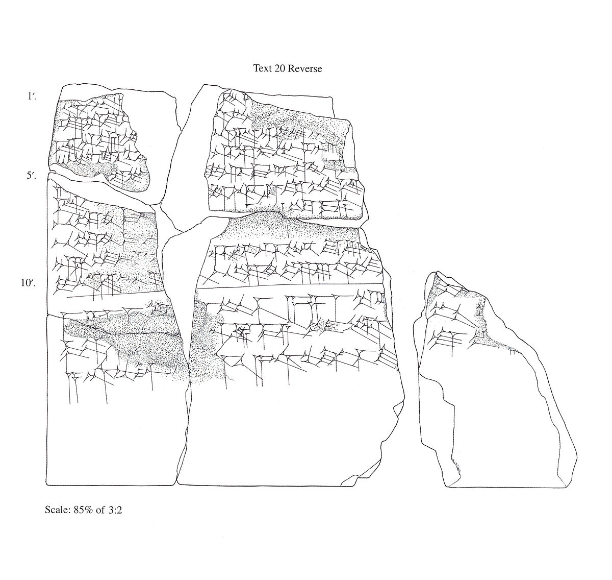 Cuneiform tablet: fragment of a ritual text, Clay