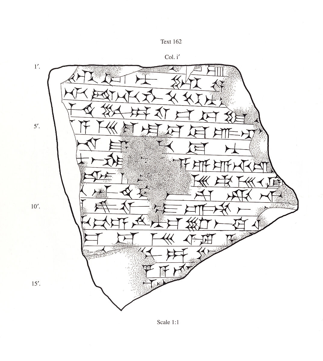 Stone slab fragment with inscription from annals of Ashurbanipal, Limestone, Assyrian