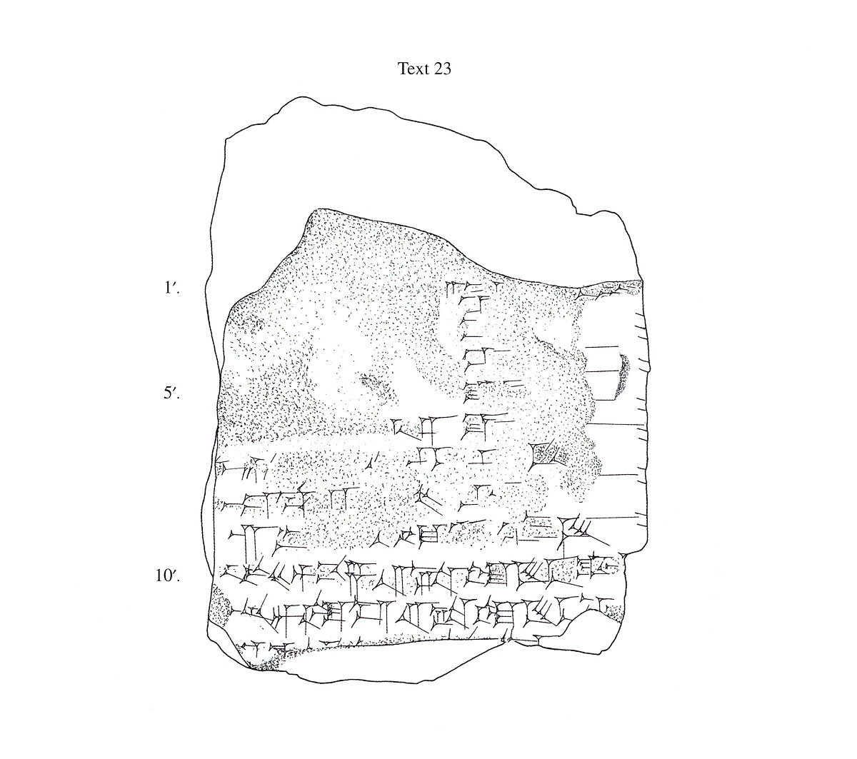 Cuneiform tablet: theological text fragment, Clay, Babylonian