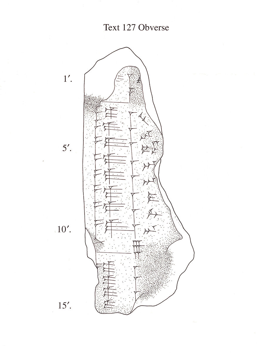 Cuneiform tablet: fragment of barley rations list, Ebabbar archive, Clay, Babylonian