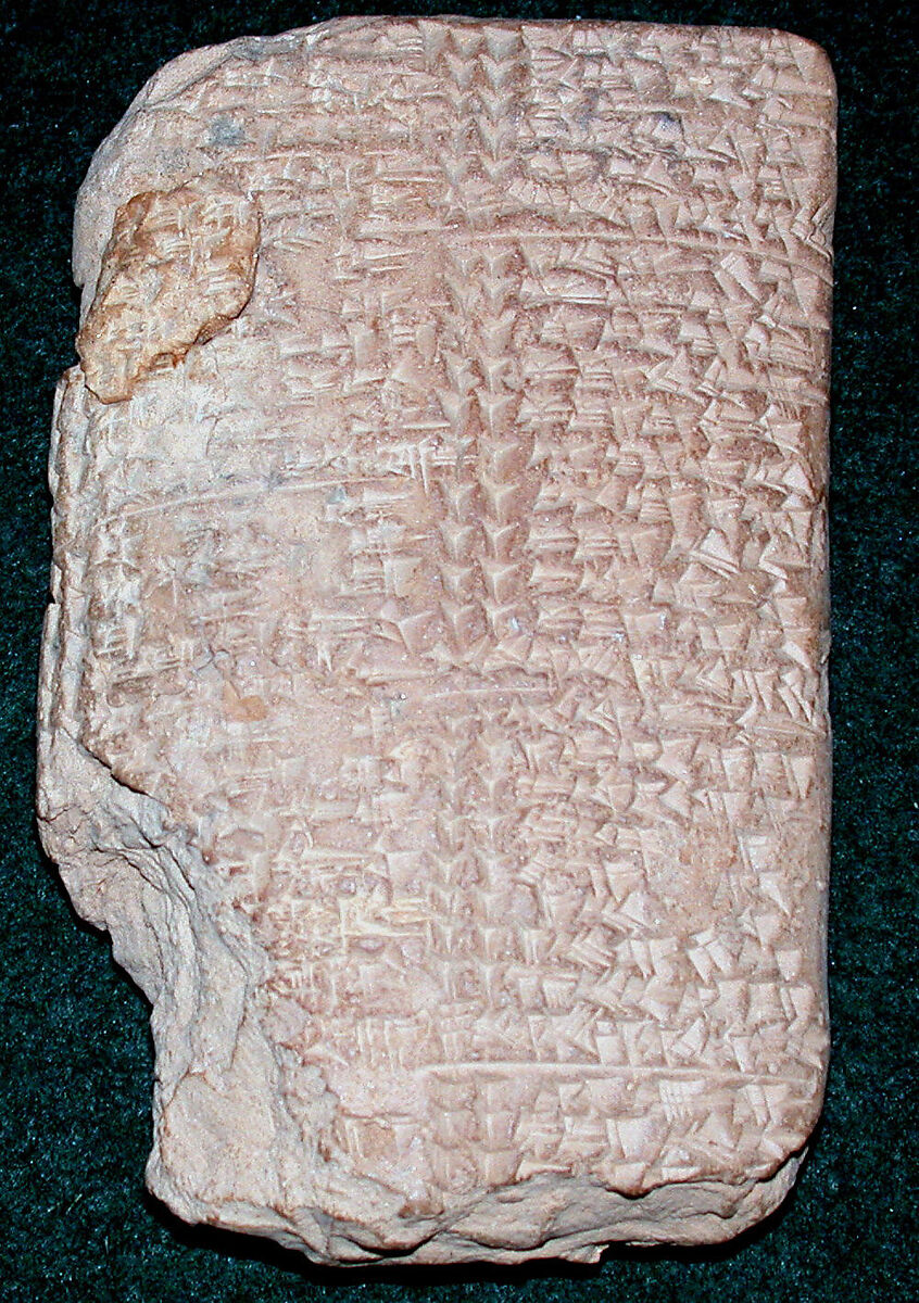 Cuneiform tablet: blanket allocation list, Ebabbar archive, Clay, Babylonian 