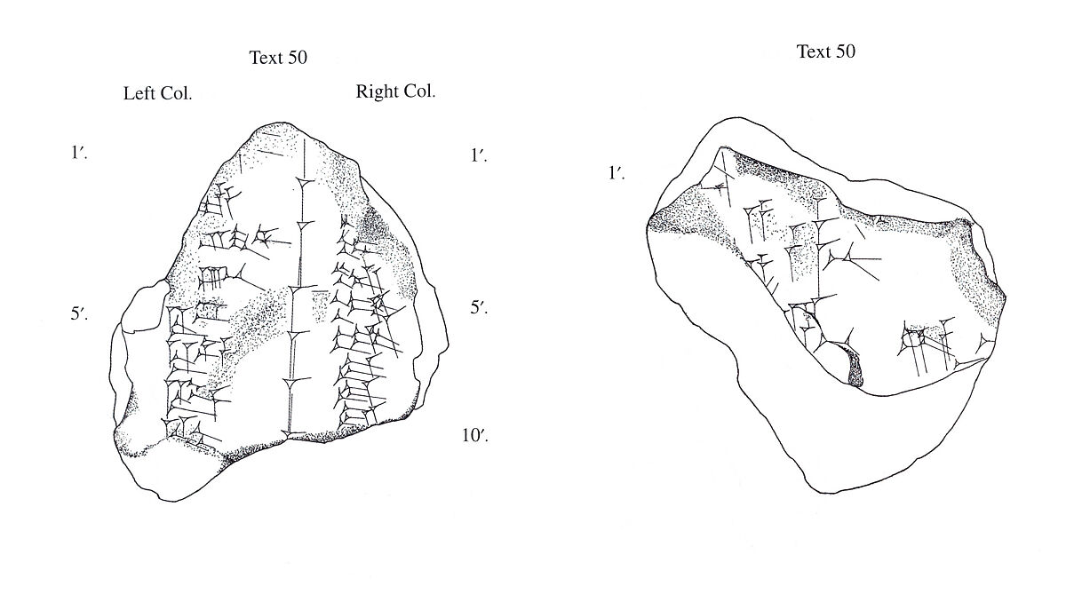 Cuneiform tablet: fragment of Syllabary B, Clay