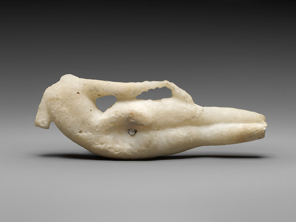 Figure of reclining woman, Alabaster, Parthian