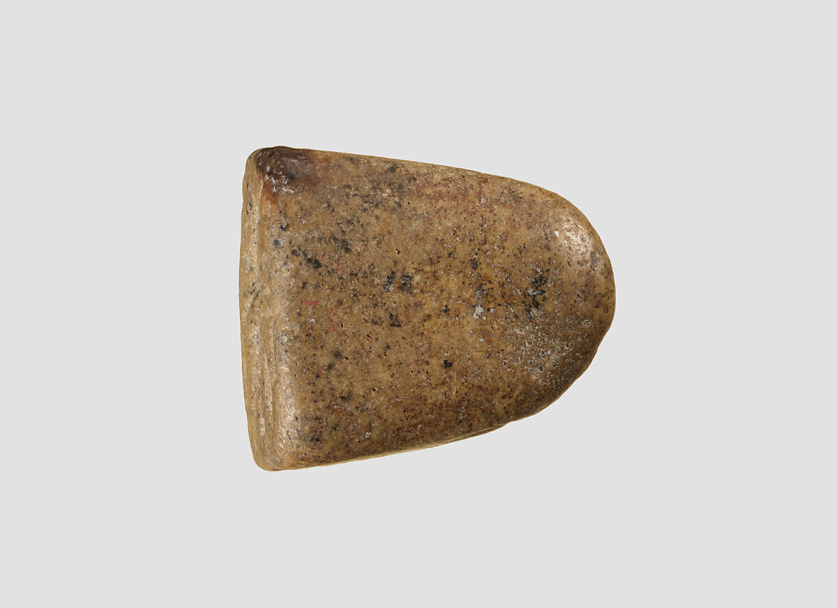 Stamp seal (octagonal pyramid) with demon, Feldspar, yellow (?), Assyrian