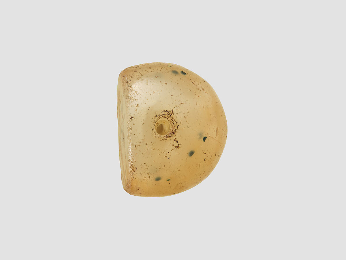 Stamp seal, Chalcedony, milky, Sasanian
