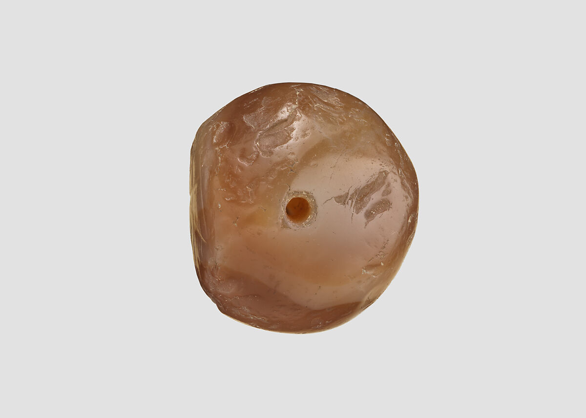 Stamp seal, Agate, banded, Sasanian