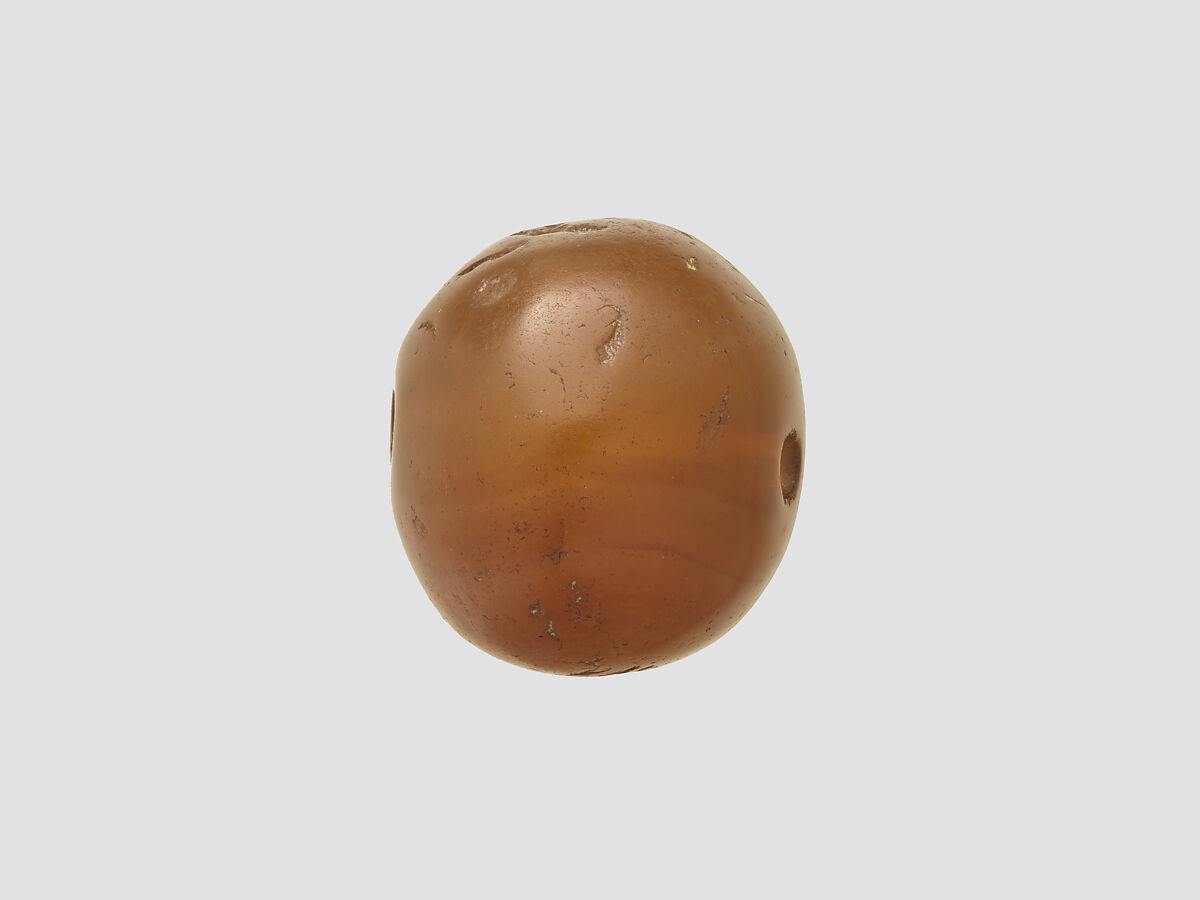 Stamp seal, Chalcedony, brown, Sasanian