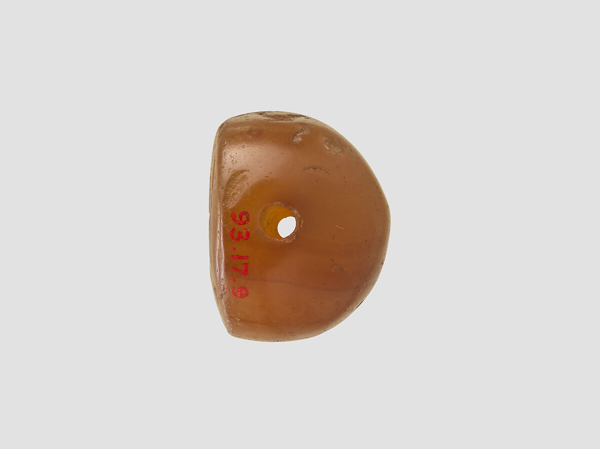 Stamp seal, Chalcedony, brown, Sasanian