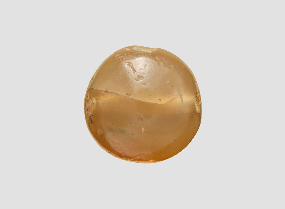 Stamp seal, Chalcedony, brown, Sasanian