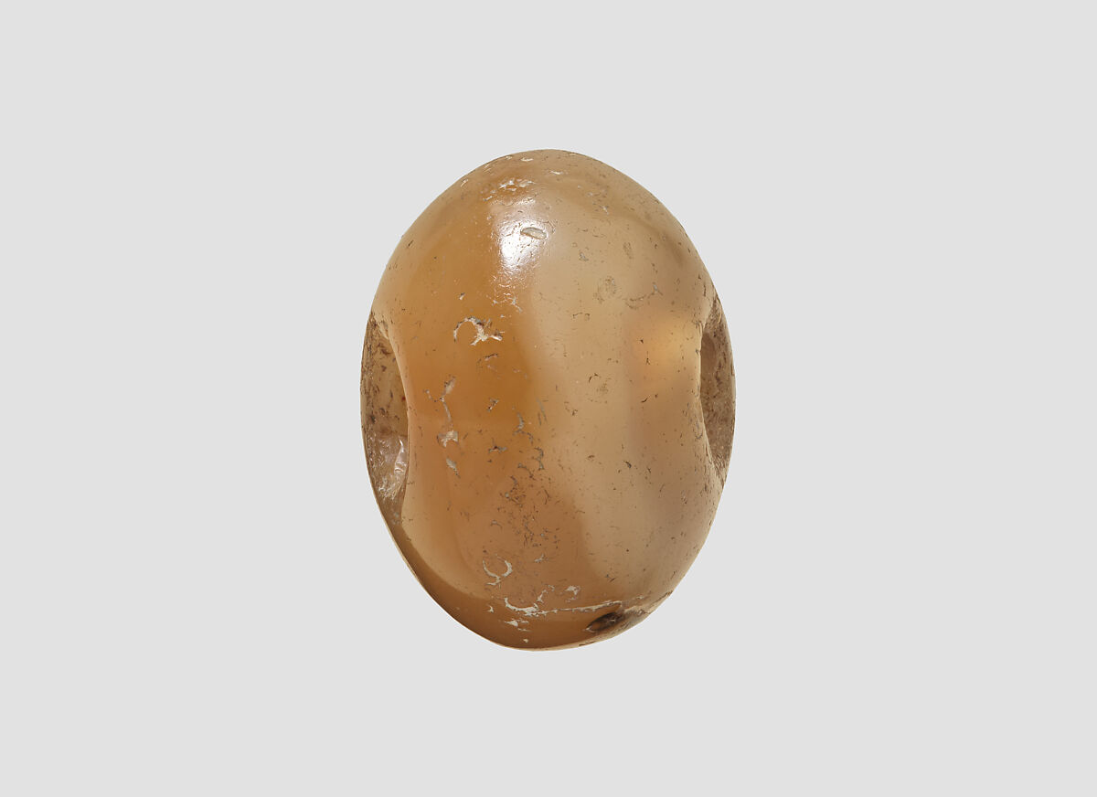Stamp seal, Chalcedony, yellow, Sasanian