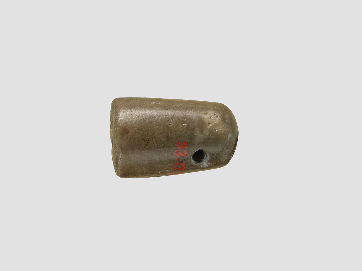 Stamp seal, Feldspar, olive drab, Achaemenid