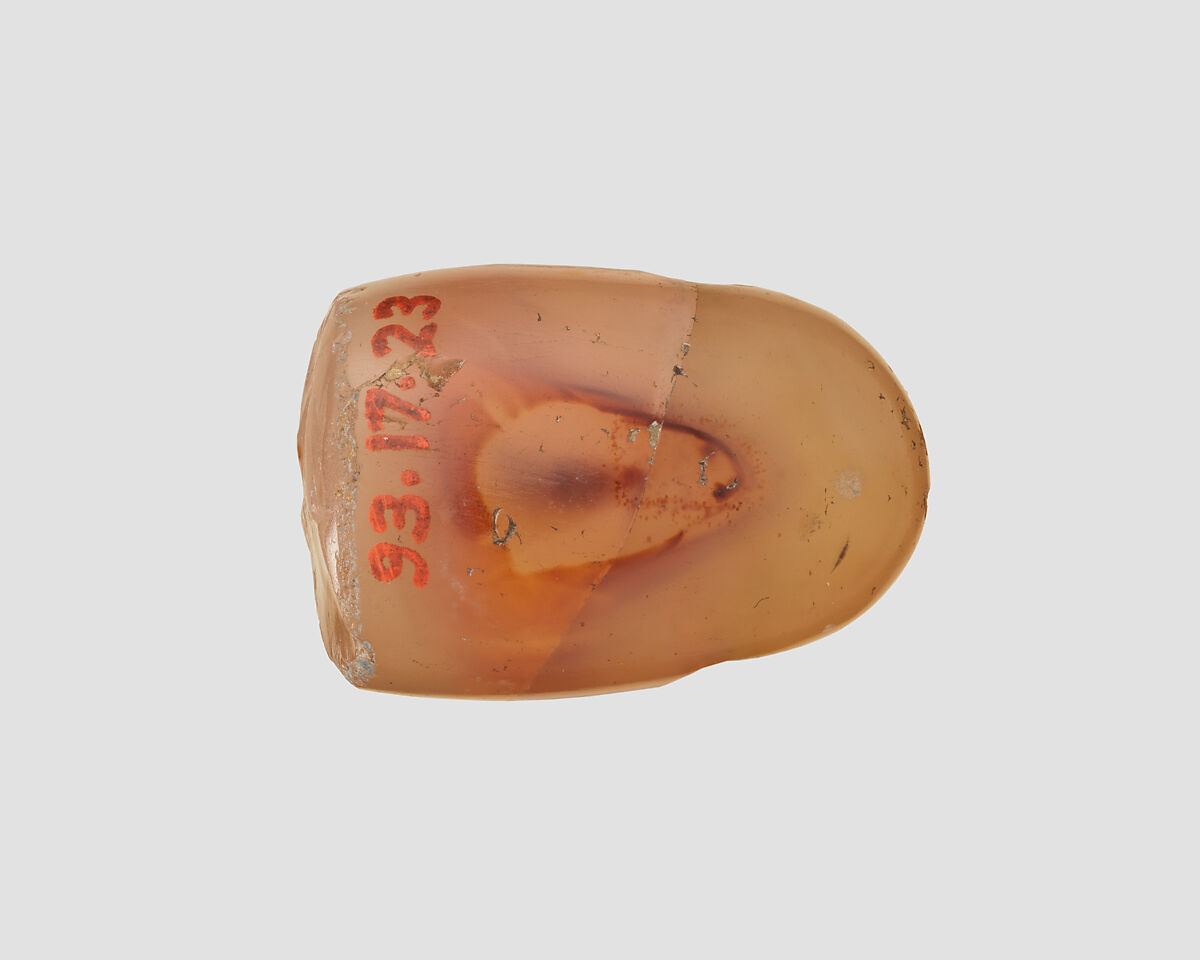 Stamp seal, Chalcedony, yellow, Achaemenid