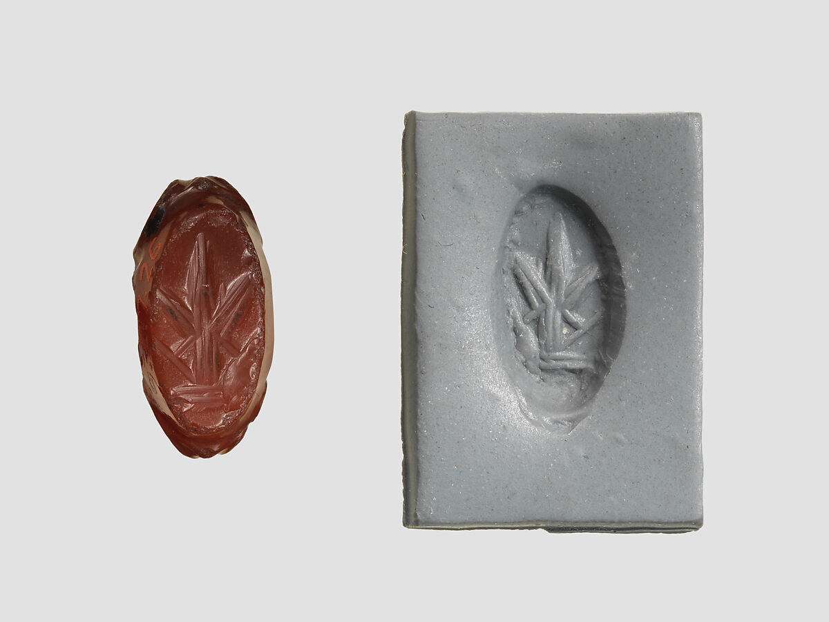 Stamp seal, Agate, Sasanian 