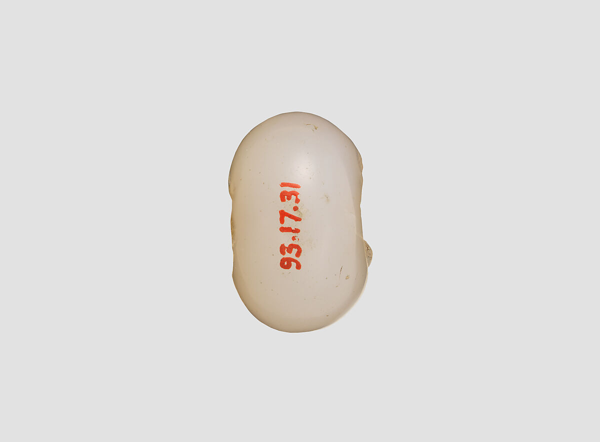 Stamp seal, Chalcedony, milky, Sasanian