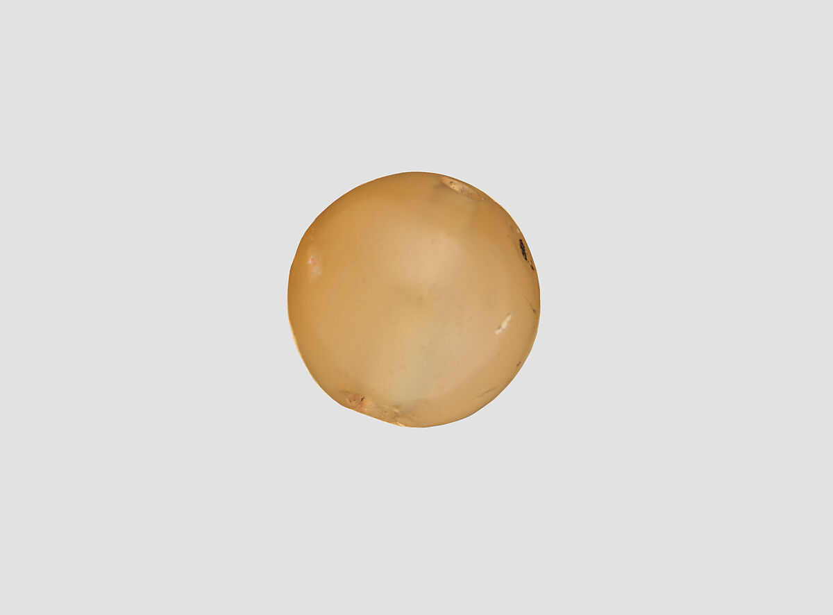 Stamp seal, Chalcedony, yellow, Sasanian