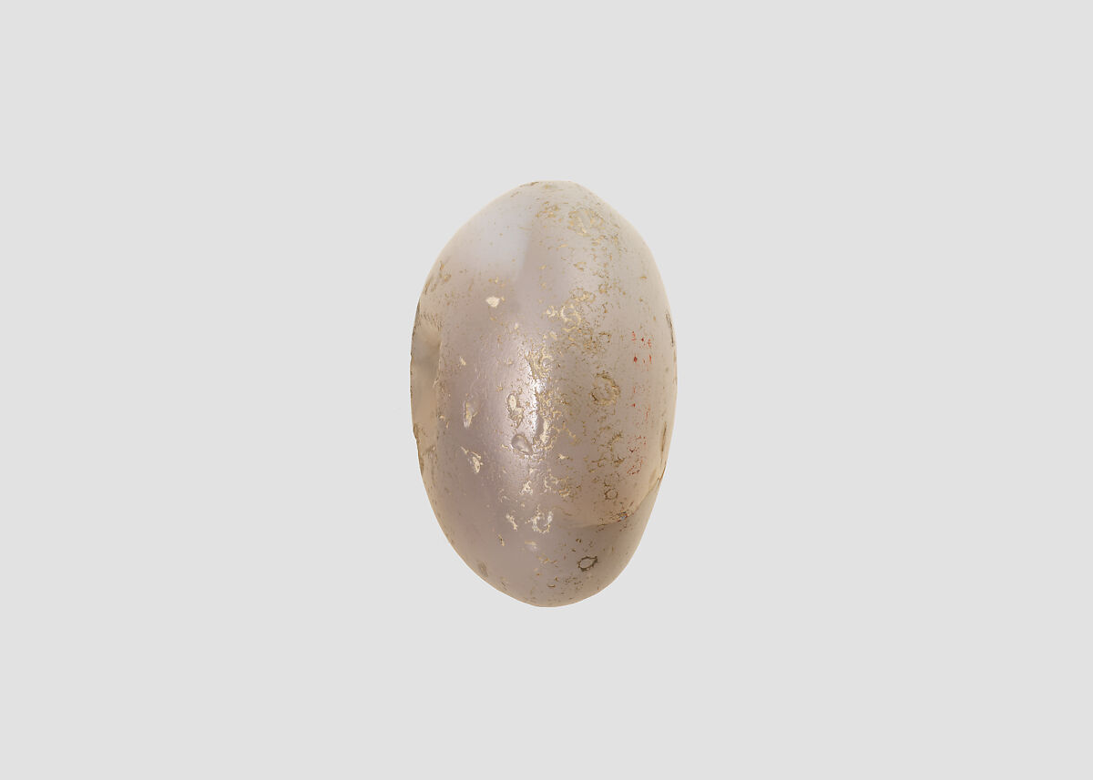 Stamp seal, Chalcedony, milky, Sasanian