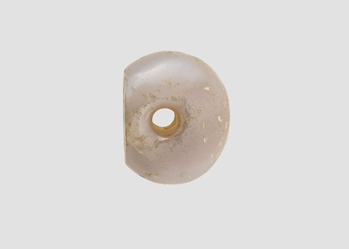 Stamp seal, Chalcedony, milky, Sasanian