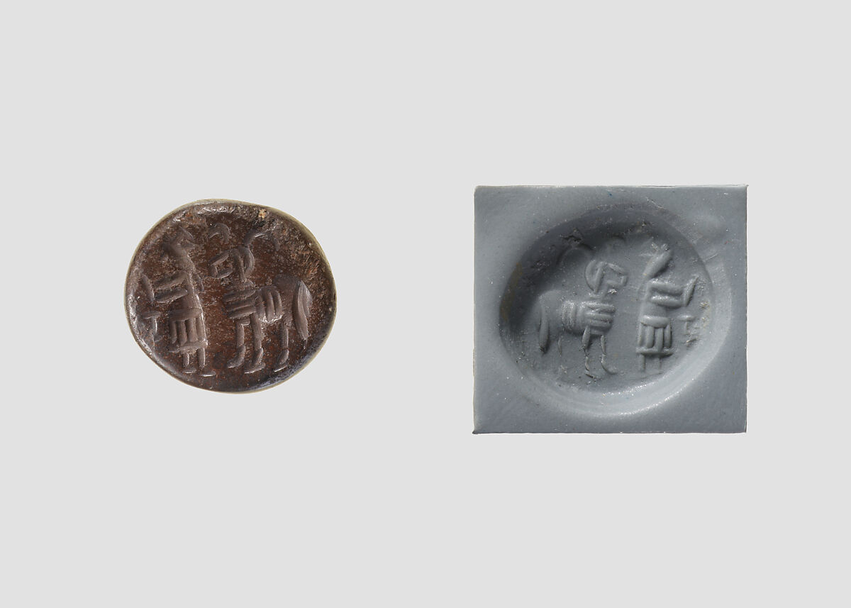 Stamp seal, Hematite, Sasanian 