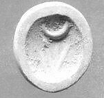 Stamp seal (oval conoid) with divine symbols, White Chalcedony (Quartz), Assyro-Babylonian 