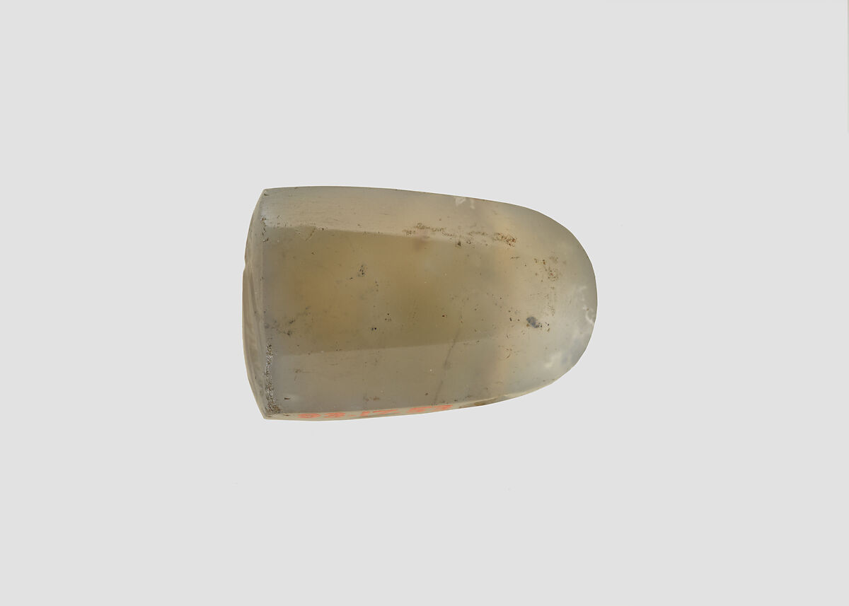Stamp seal, Chalcedony, bluish, Achaemenid