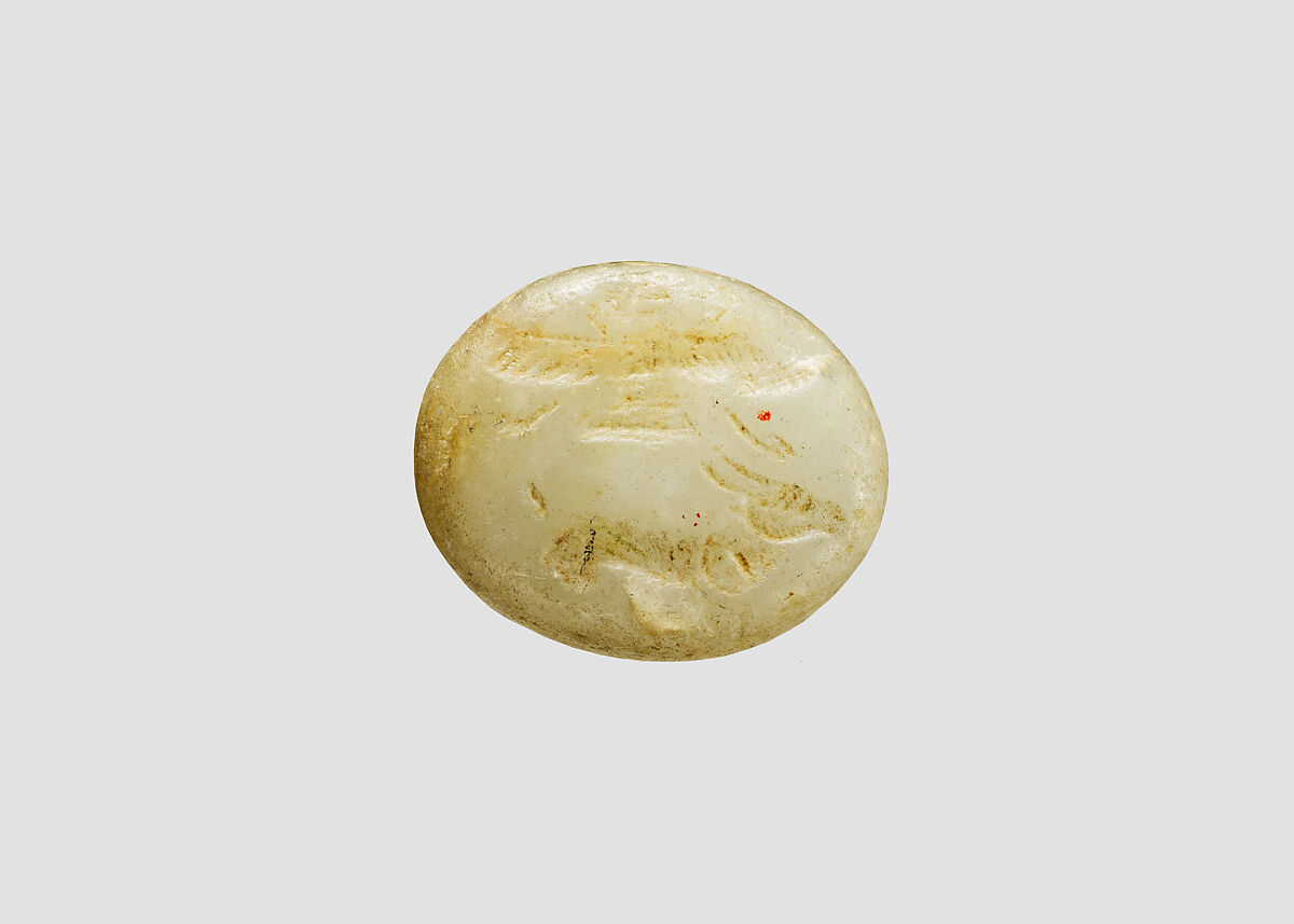 Stamp seal, Chert, white, Achaemenid