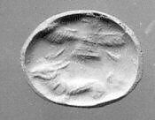 Stamp seal, Chert, white, Achaemenid 