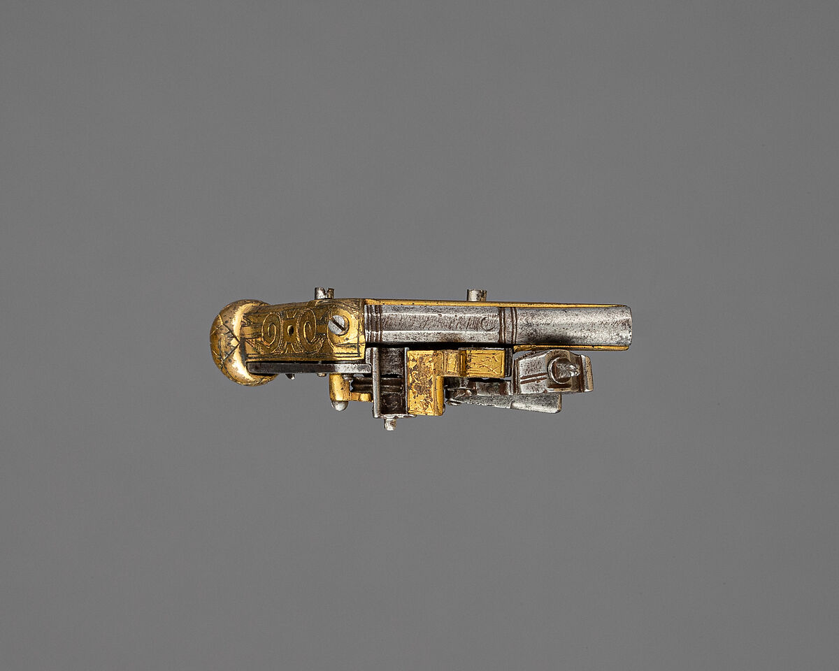 Model of Wheellock Pistol, Steel, brass, German, Saxony