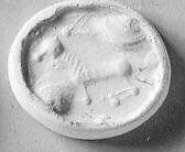Stamp seal (scarab) with animal, Hematite, Phoenician (?) 