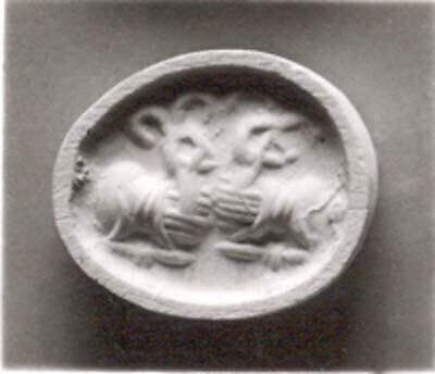 Stamp seal, Hematite, Sasanian 