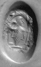 Stamp seal, Carnelian, Sasanian 