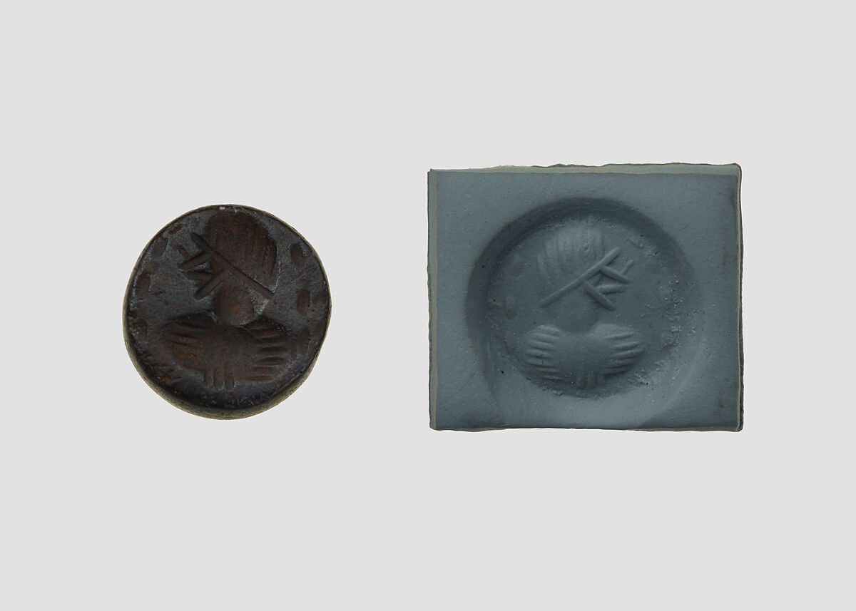 Stamp seal, Hematite, Sasanian 